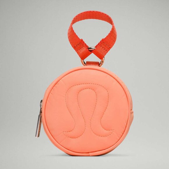 NWT Lululemon Logo Coin Pouch - Golden Apricot / Warm Coral - Picture 1 of 5